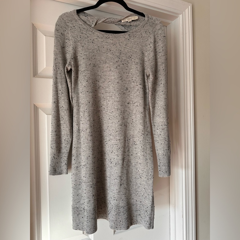 LOFT Sweater Dress, Gray, XS